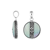 AP-6265-MOP Sterling Silver Pendant With Mother Of Pearl Jewelry Bali Designs Inc